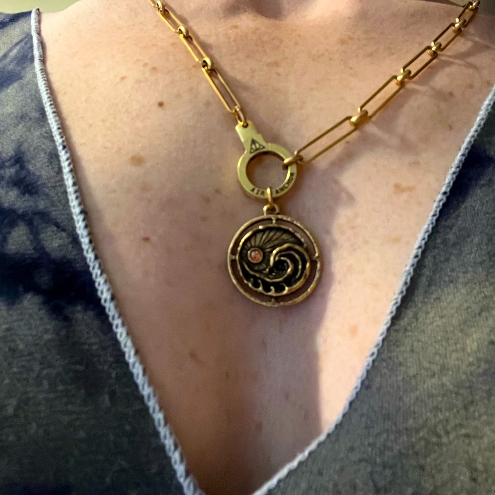 Balancing Act sun and wave pendant and chain